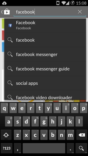 Enter the app name and select Search