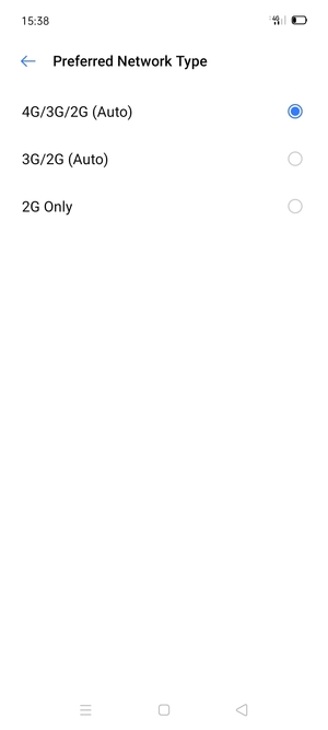 Select your preferred option