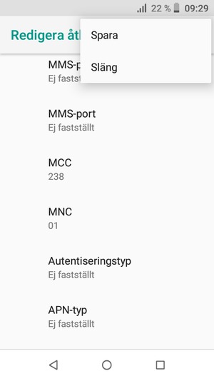 Välj Spara