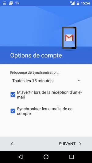 Sélectionnez SUIVANT