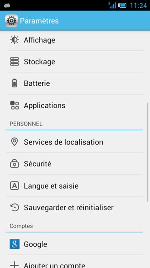 Faites défiler et sélectionnez Sauvegarder et réinitialiser