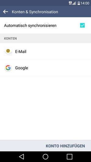 Wählen Sie Google