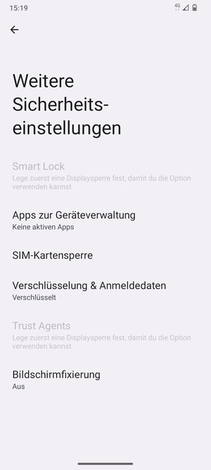 Wählen Sie SIM-Kartensperre