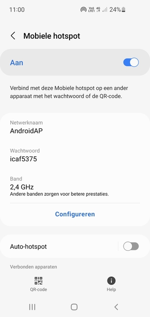 Uw telefoon is nu geïnstalleerd voor gebruik als modem