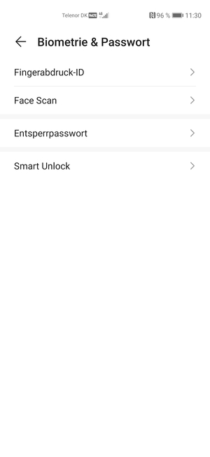 Wählen Sie Entsperrpasswort