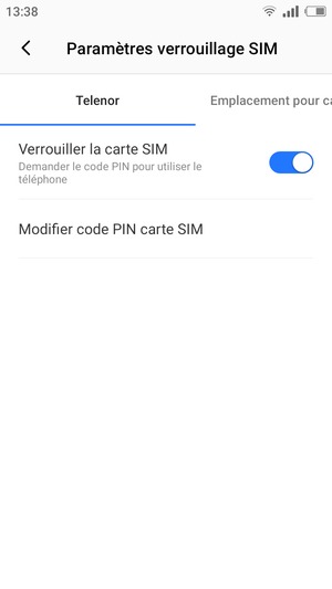 Sélectionnez Public puis Modifier code PIN carte SIM