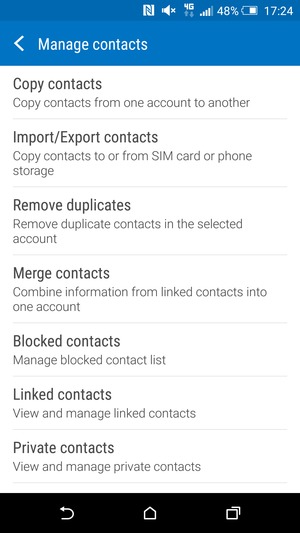 Select Import/Export contacts