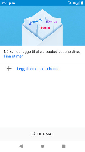 Velg Legg til en e-postadresse