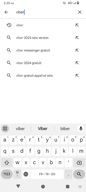 Saisissez le nom de l'appli et sélectionnez Rechercher