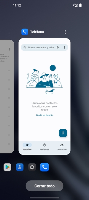 Seleccione Cerrar todo para cerrar todas las aplicaciones en ejecución