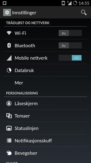 Velg Wi-Fi