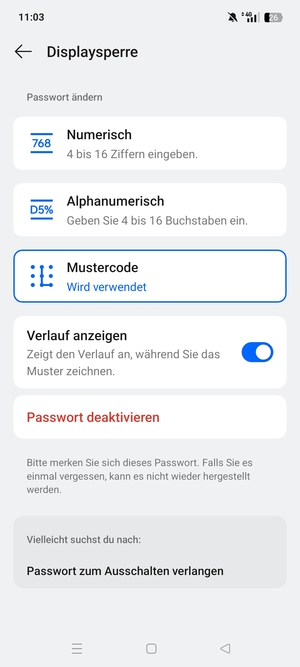 Ihr Handy ist jetzt mit einer Bildschirmsperre gesichert