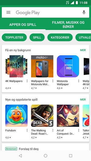 Velg søkefelt