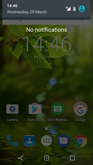Slide down the top menu again