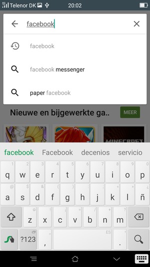 Voer de app-naam in en selecteer Zoek