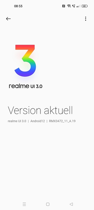Falls Ihr Handy aktualisiert ist, wird Ihnen der folgende Bildschirm angezeigt