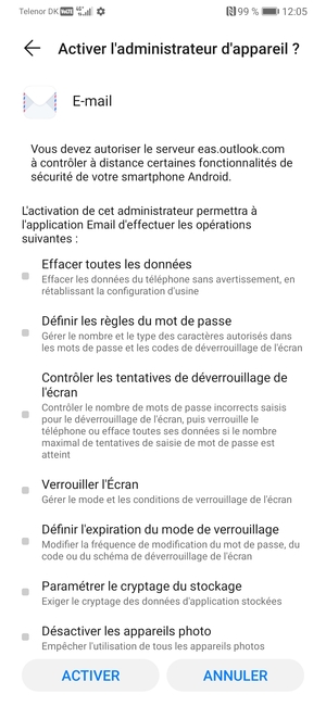 Sélectionnez ACTIVER