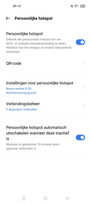 Uw telefoon is nu geïnstalleerd voor gebruik als modem