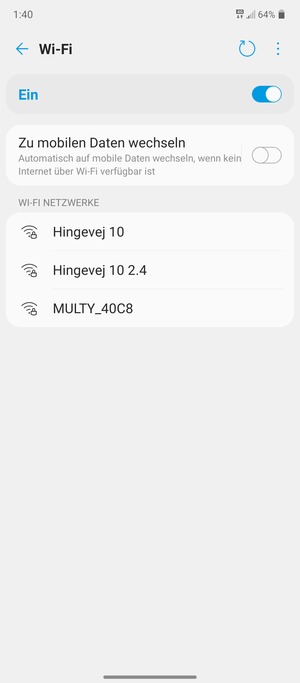 Wählen Sie das Wireless-Netzwerk, zu dem Sie eine Verbindung herstellen möchten
