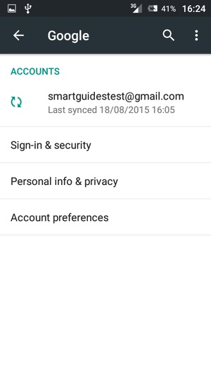 Select your account