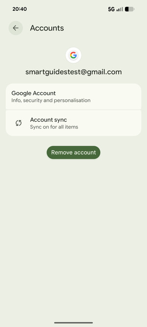 Select Account sync