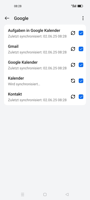 Ihre Daten werden synchronisiert