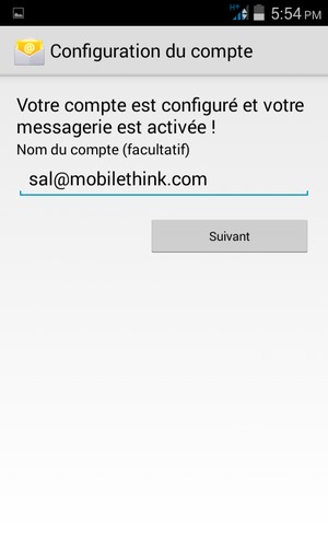 Donnez un nom à votre compte et sélectionnez Suivant