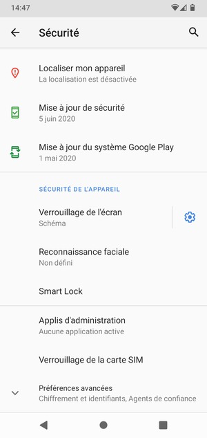Votre téléphone est maintenant sécurisé par un écran de verrouillage