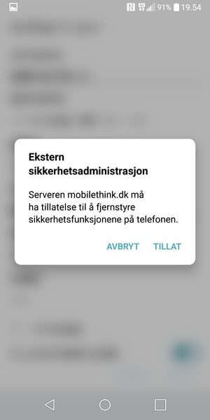 Velg TILLAT