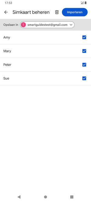 Selecteer Importeren