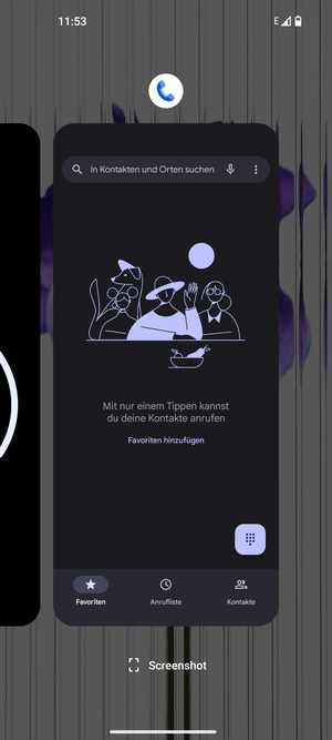 Apps nach oben streifen, um sie zu schliessen