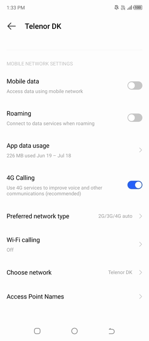 To change network if network problems occur, scroll to and select Choose network