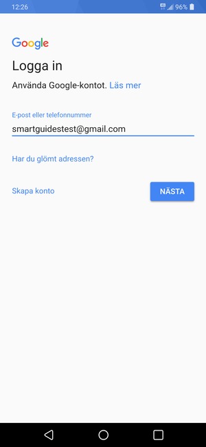 Välj NÄSTA