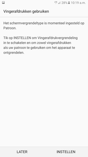 Selecteer LATER