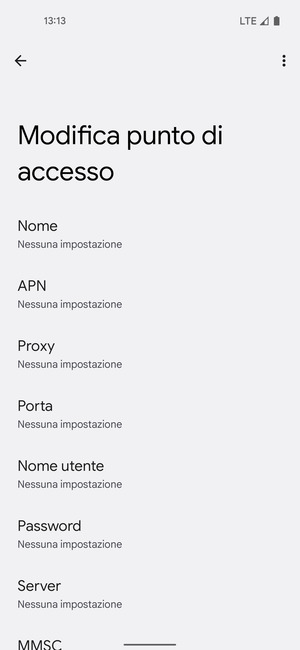 Inserisci informazioni MMS