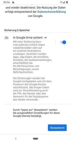 Wählen Sie Akzeptieren