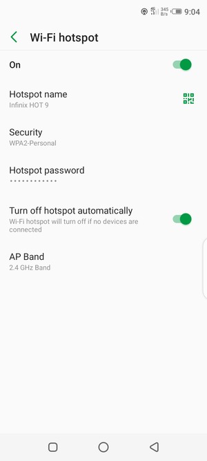 Your phone is now set up for use as a modem