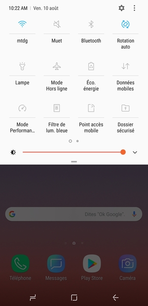 Sélectionnez Muet pour repasser en mode sonore