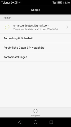 Wählen Sie Ihr Konto für Backup