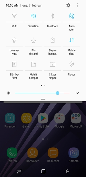 Vælg Vibration for at skifte til lydløs tilstand