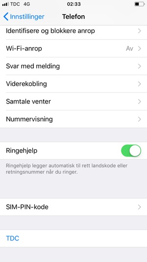 Velg SIM-PIN-kode