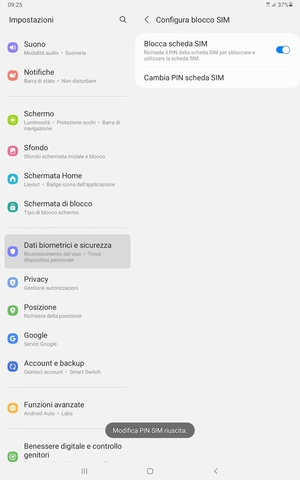 Il tuo PIN della scheda SIM è stato modificato