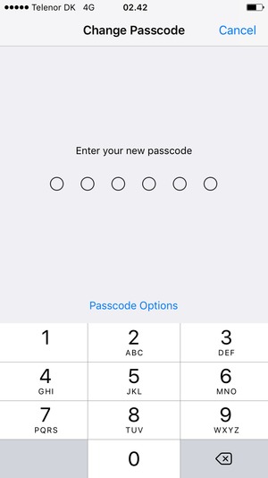 Enter your new passcode