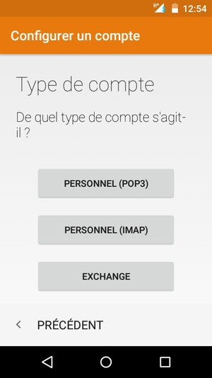 Sélectionnez EXCHANGE