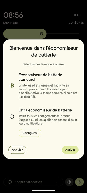 Sélectionnez Activer