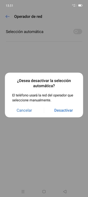 Seleccione Desactivar