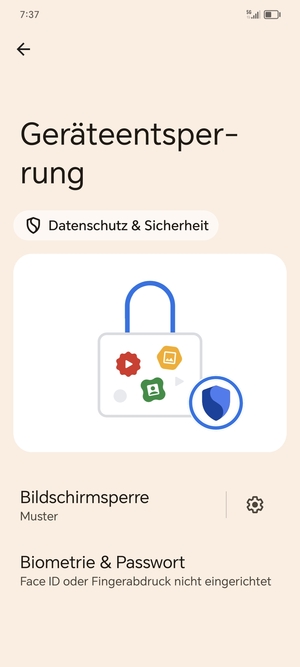 Ihr Handy ist jetzt mit einer Bildschirmsperre gesichert