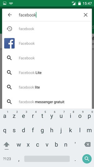 Saisissez le nom de l'appli et sélectionnez Rechercher