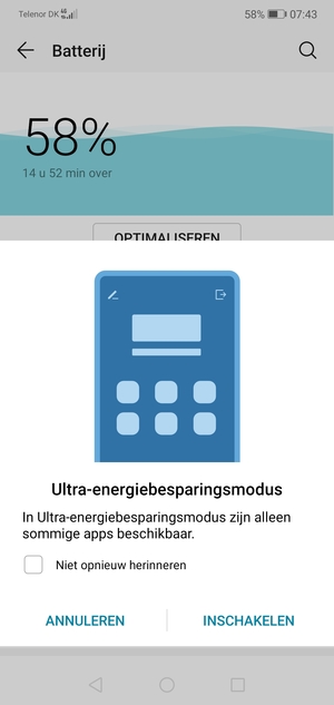 Selecteer INSCHAKELEN