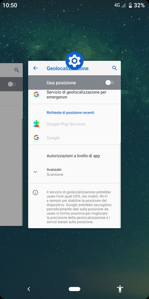 Scorri verso l'alto le app per chiuderle